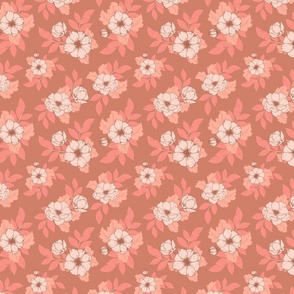 Dog Roses S - Pink and Tan