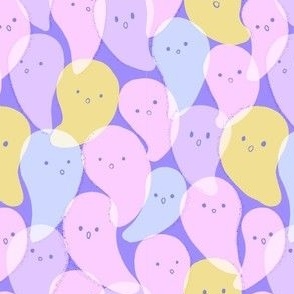 Pink Yellow Purple Ghosts