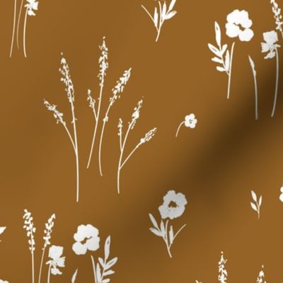 Meadow-Cream on Rust_LARGE_12 X 12