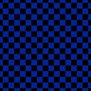 Checker Pattern - Imperial Blue and Black