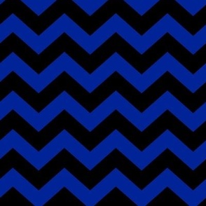 Chevron Pattern - Imperial Blue and Black