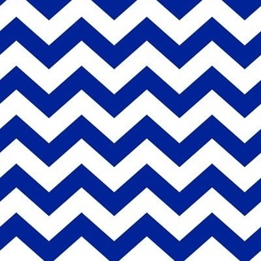 Chevron Pattern - Imperial Blue and White