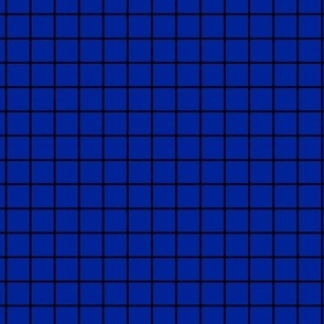 Grid Pattern - Imperial Blue and Black