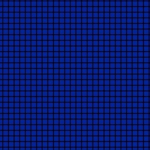 Small Grid Pattern - Imperial Blue and Black