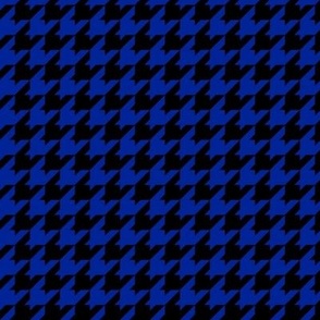 Houndstooth Pattern - Imperial Blue and Black