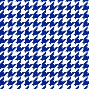 Houndstooth Pattern - Imperial Blue and White