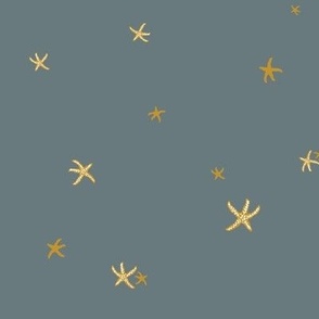 Sea Stars - Grey and Gold