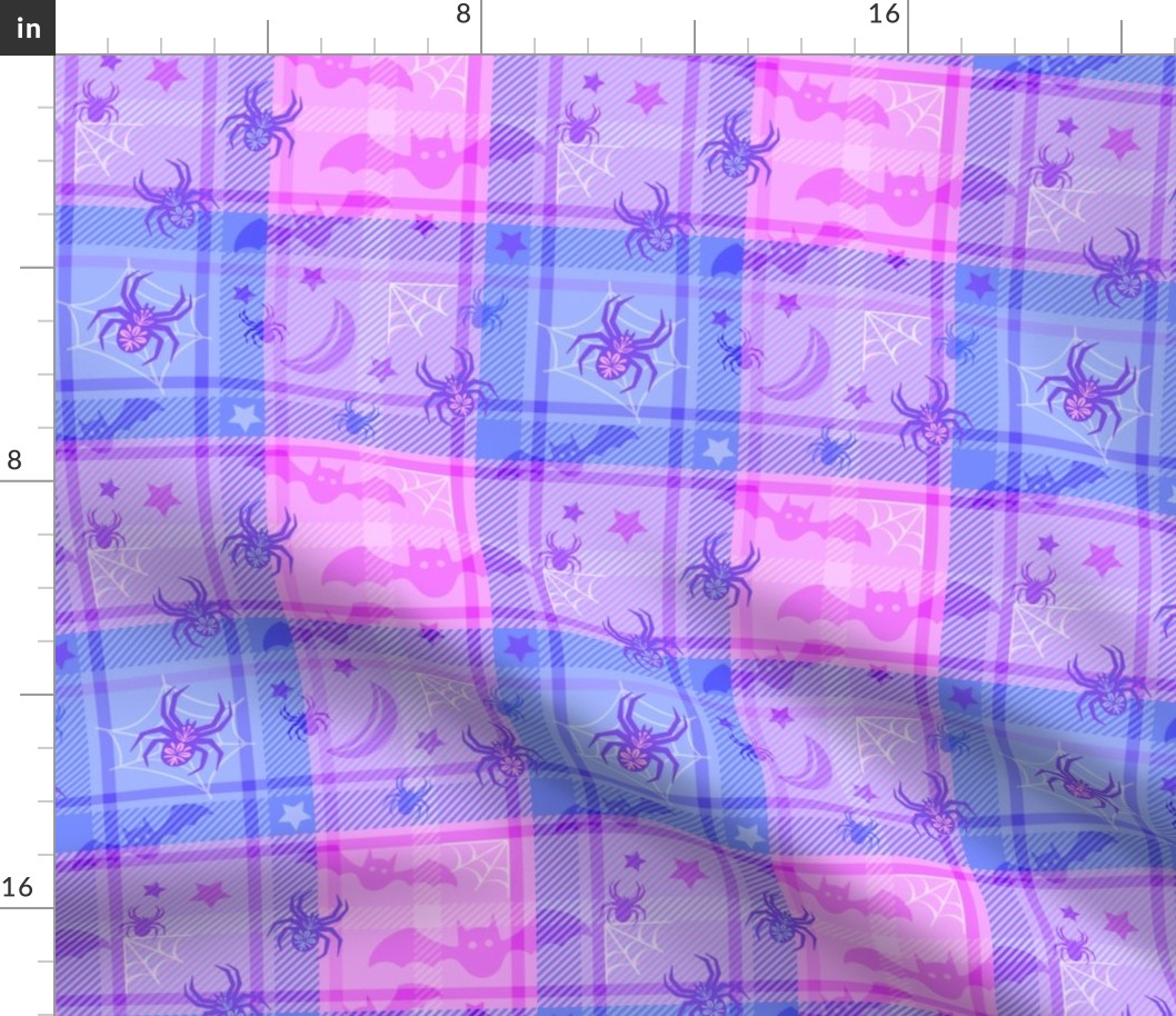 Pastel Plaid Halloween - Medium Scale