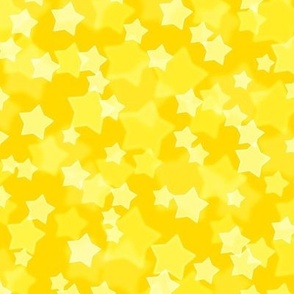 Starry Bokeh Pattern - School Bus Yellow Color