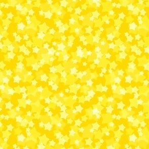 Small Starry Bokeh Pattern - School Bus Yellow Color