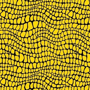 Alligator Pattern - School Bus Yellow and Black