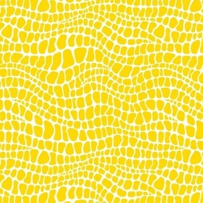 Alligator Pattern - School Bus Yellow and White