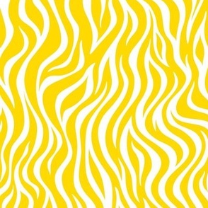Zebra Stripe Pattern - School Bus Yellow and White