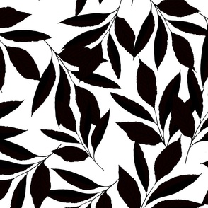 Black and white leaves 