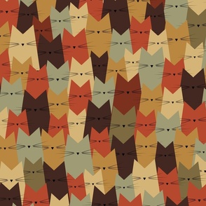 cats - nala cat crowd roycroft - cats fabric