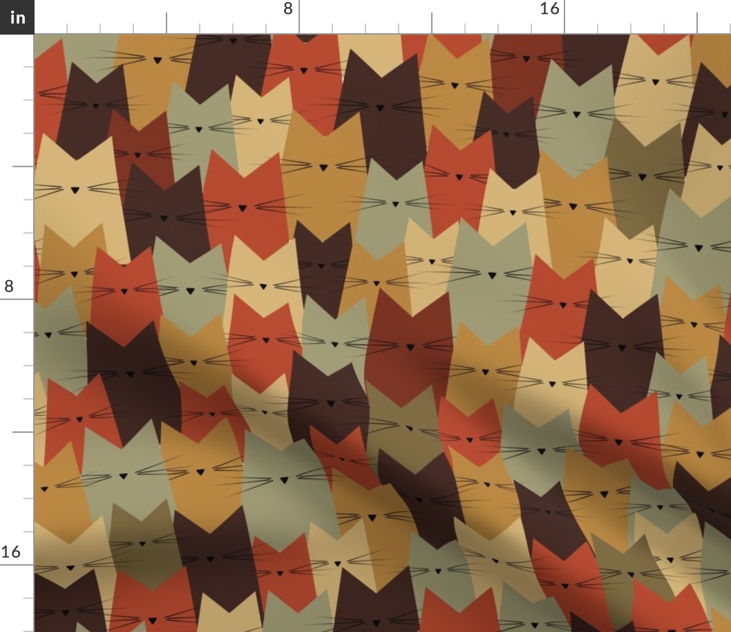 cats - nala cat crowd roycroft - cats fabric