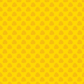Boho Abstract Polka Dot in Orange Yellow - TINY Scale - UnBlink Studio by Jackie Tahara