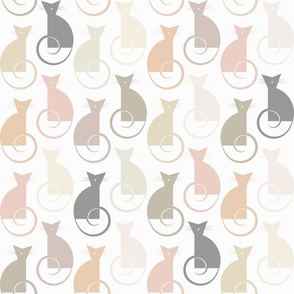 cats - luni cat neutrals - geometric cats