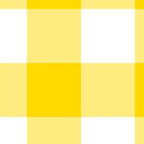 Extra Jumbo Gingham Pattern - School Bus Yellow and Black