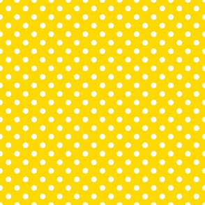 Polka Dot Pattern - School Bus Yellow and White