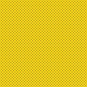 Micro Polka Dot Pattern - School Bus Yellow and Black