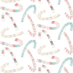 candy canes on white