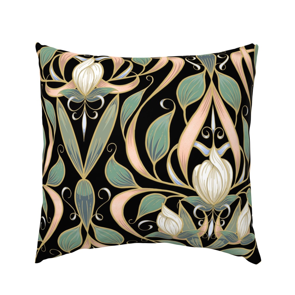 Art Nouveau Serene Blossom | Black