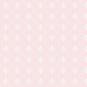 snowflake in pale pink