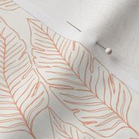 Medium // Banana leaf Outline -Orange 