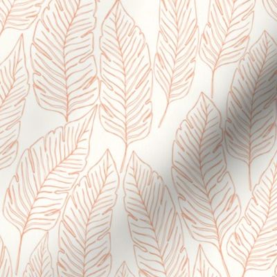 Medium // Banana leaf Outline -Orange 