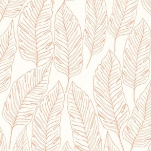Medium // Banana leaf Outline -Orange 