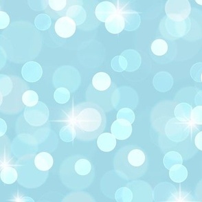 Large Sparkle Bokeh Pattern - Arctic Blue Color