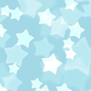 Large Starry Bokeh Pattern - Arctic Blue Color