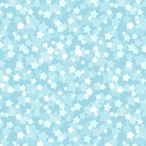 Small Starry Bokeh Pattern - Arctic Blue Color