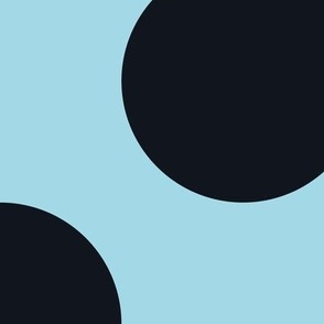 Jumbo Polka Dot Pattern - Arctic Blue and Midnight Black
