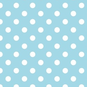 Polka Dot Pattern - Arctic Blue and White