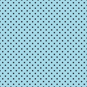 Tiny Polka Dot Pattern - Arctic Blue and Midnight Black