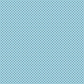 Micro Polka Dot Pattern - Arctic Blue and Midnight Black