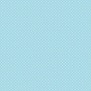 Micro Polka Dot Pattern - Arctic Blue and White