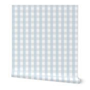 1" Check Soft Blue on white