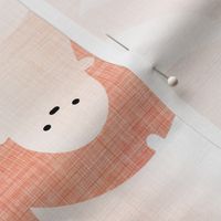 Ghosts Pastel Orange Background Extra Large- Cute Ghost- Creepy Cute Kawaii Pastel Halloween- Kids- Baby