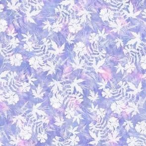 Lavender Pink and White Fern Maple Sunprint Texture