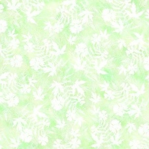 Lime Green and White Fern Maple Sunprint Texture