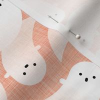 Ghosts Pastel Orange Background Large-- Cute Ghost- Creepy Cute Kawaii Pastel Halloween- Kids- Baby