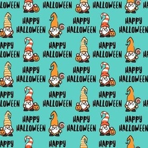 Happy Halloween - Gnomes - teal - LAD21