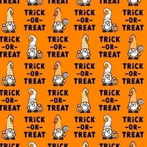 Trick -or- Treat - Halloween Gnomes - orange - LAD21