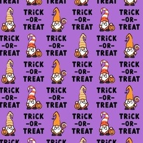 Trick -or- Treat - Halloween Gnomes - purple - LAD21