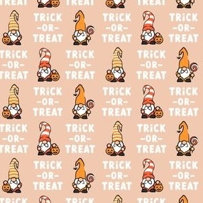 Trick -or- Treat - Halloween Gnomes - peach - LAD21