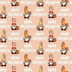 Happy Halloween - Gnomes - peach - LAD21