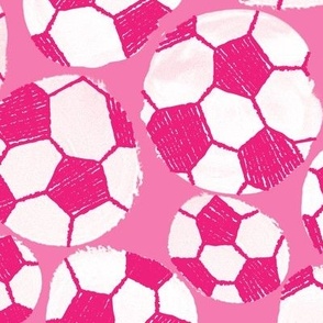 Painterly Soccer - Pink